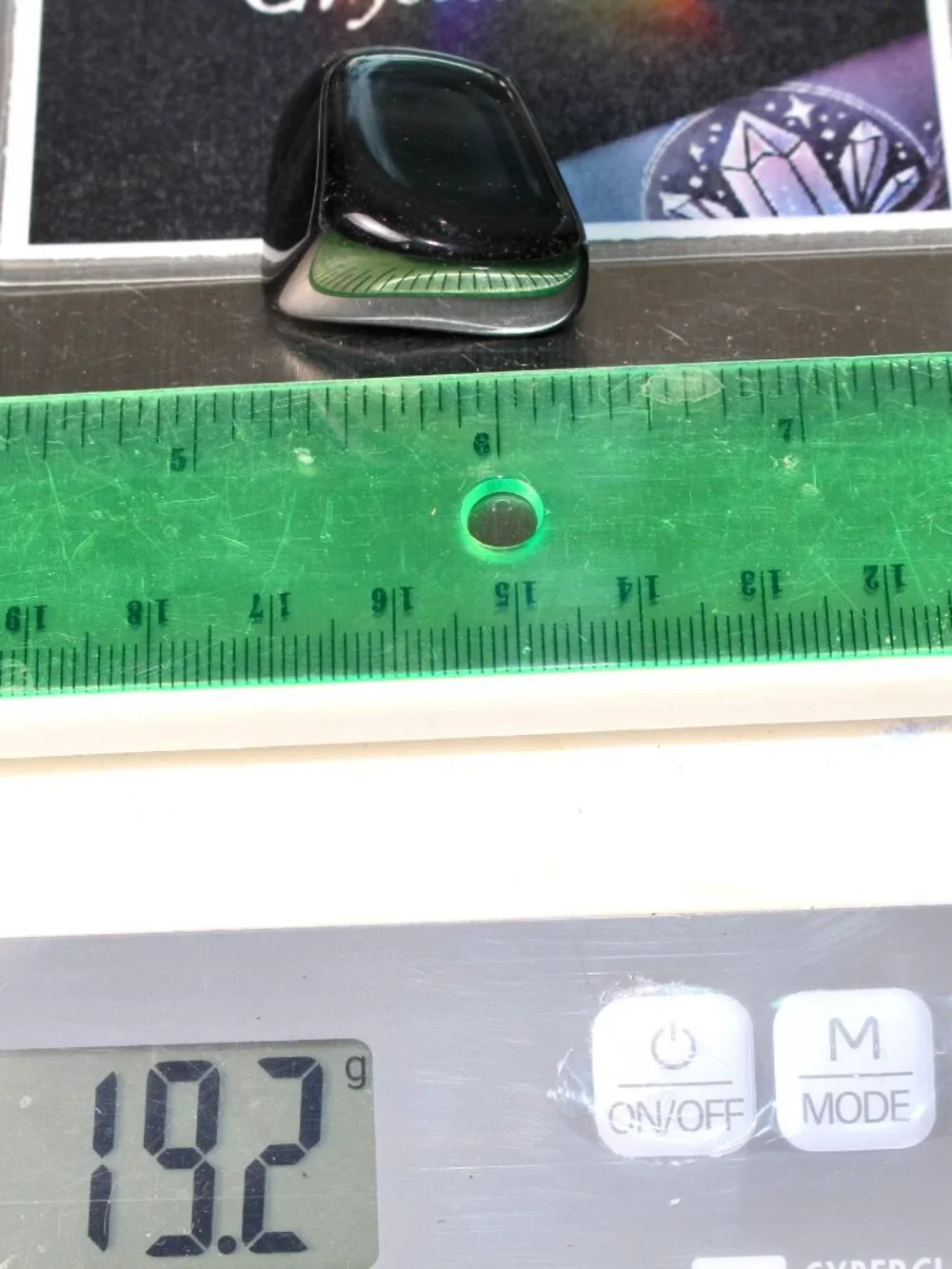 19.2g Old Stock Rainbow Obsidian Polished Davis Creek California Rare Stone Rock